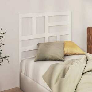 vidaXL Wezgłowie łóżka, białe, 106x4x104 cm, lite drewno sosnowe obraz