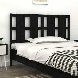vidaXL Wezgłowie łóżka, czarne, 145, 5x4x100 cm, lite drewno sosnowe obraz