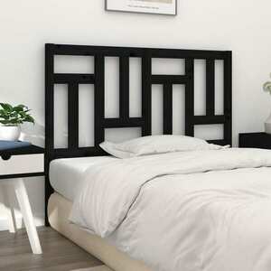 vidaXL Wezgłowie łóżka, czarne, 165, 5x4x100 cm, lite drewno sosnowe obraz