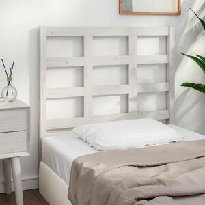 vidaXL Wezgłowie łóżka, białe, 105, 5x4x100 cm, lite drewno sosnowe obraz