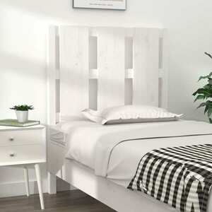 vidaXL Wezgłowie łóżka, białe, 80, 5x4x100 cm, lite drewno sosnowe obraz