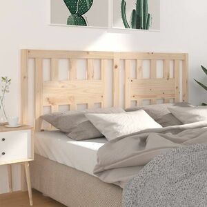 vidaXL Wezgłowie łóżka, 206x4x100 cm, lite drewno sosnowe obraz