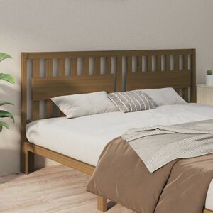 vidaXL Wezgłowie łóżka, miodowy brąz, 205, 5x4x100 cm, drewno sosnowe obraz