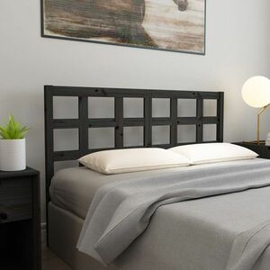 vidaXL Wezgłowie łóżka, czarne, 165, 5x4x100 cm, lite drewno sosnowe obraz