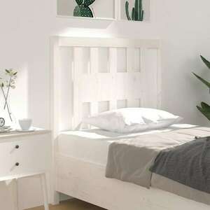 vidaXL Wezgłowie łóżka, białe, 96x4x100 cm, lite drewno sosnowe obraz