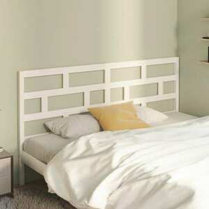 vidaXL Wezgłowie łóżka, białe, 186x4x100 cm, lite drewno sosnowe obraz