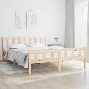 vidaXL Rama łóżka, lite drewno, 120 x 200 cm obraz