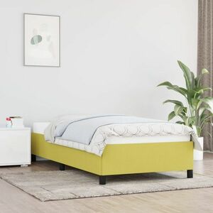 vidaXL Rama łóżka, zielona, 80 x 200 cm, tapicerowana tkaniną obraz