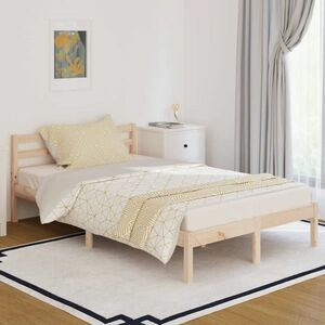 vidaXL Rama łóżka, lite drewno sosnowe, 120 x 200 cm obraz