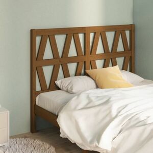 vidaXL Wezgłowie łóżka, miodowy brąz, 141x4x100 cm, drewno sosnowe obraz