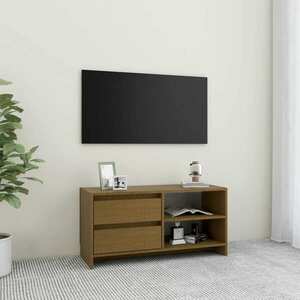 vidaXL Szafka pod TV, miodowy brąz, 80x31x39 cm, drewno sosnowe obraz