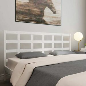 vidaXL Wezgłowie łóżka, białe, 205, 5x4x100 cm, lite drewno sosnowe obraz