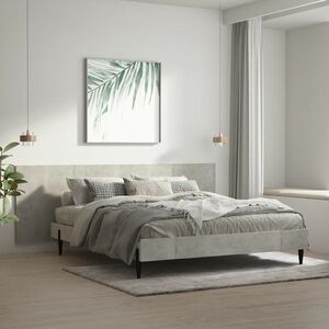 vidaXL Zagłówek łóżka, ścienny, szarość betonu, 240x1, 5x80 cm obraz