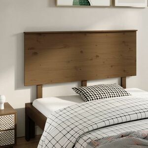 vidaXL Wezgłowie łóżka, miodowy brąz, 144x6x82, 5 cm, drewno sosnowe obraz