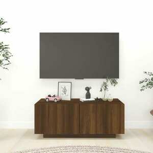 vidaXL Szafka pod telewizor, brązowy dąb, 100x35x40 cm obraz