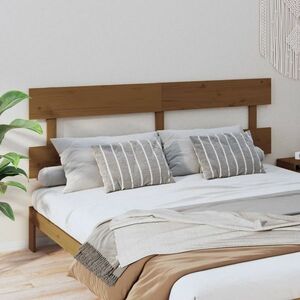 vidaXL Wezgłowie łóżka, miodowy brąz, 184x3x81 cm, lite drewno sosnowe obraz