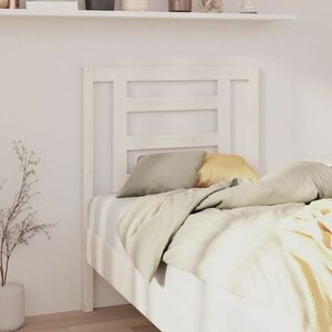 vidaXL Wezgłowie łóżka, białe, 81x4x100 cm, lite drewno sosnowe obraz