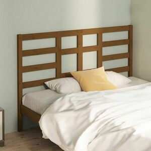 vidaXL Wezgłowie łóżka, brązowe, 166x4x104 cm, lite drewno sosnowe obraz