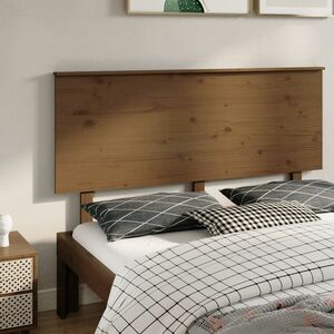 vidaXL Wezgłowie łóżka, miodowy brąz, 154x6x82, 5 cm, drewno sosnowe obraz