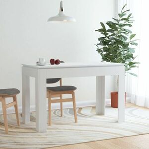 vidaXL Stół jadalniany, biały, 120x60x76 cm, materiał drewnopochodny obraz
