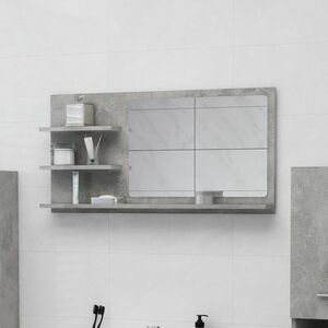 vidaXL Lustro łazienkowe, szarość betonu, 90x10, 5x45 cm, płyta wiórowa obraz