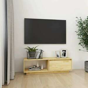 vidaXL Szafka pod telewizor, 110x30x33, 5 cm, lite drewno sosnowe obraz