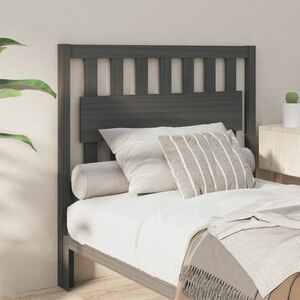 vidaXL Wezgłowie łóżka, szare, 105, 5x4x100 cm, lite drewno sosnowe obraz