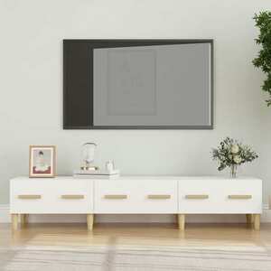 vidaXL Szafka pod TV, biała, 150x34, 5x30 cm, materiał drewnopochodny obraz