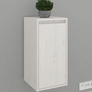 vidaXL Szafka ścienna, biała, 30x30x60 cm, lite drewno sosnowe obraz