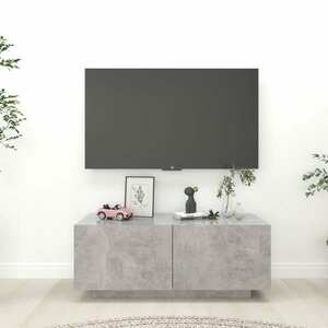 vidaXL Szafka pod TV, szarość betonu, 100x35x40 cm, płyta wiórowa obraz