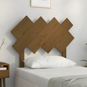 vidaXL Wezgłowie łóżka, miodowy brąz, 92x3x81 cm, drewno sosnowe obraz