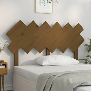 vidaXL Wezgłowie łóżka, miodowy brąz, 132x3x81 cm, lite drewno sosnowe obraz