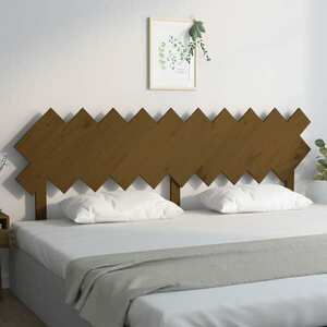 vidaXL Wezgłowie łóżka, miodowy brąz, 196x3x80, 5 cm, drewno sosnowe obraz