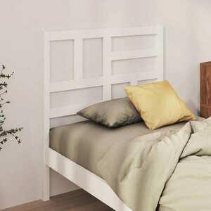 vidaXL Wezgłowie łóżka, białe, 81x4x104 cm, lite drewno sosnowe obraz