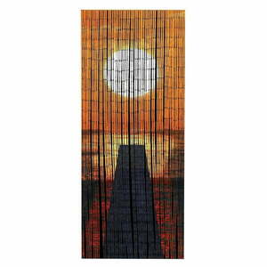 Pomarańczowa bambusowa zasłona do drzwi 200x90 cm Sunset – Maximex obraz