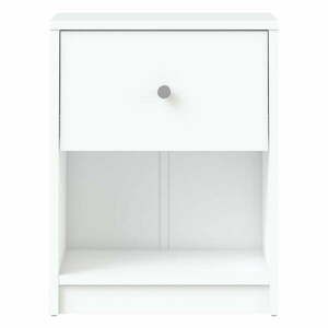 Biała szafka nocna z półkami May – Tvilum obraz
