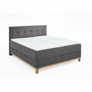 Ciemnoszare łóżko boxspring ze schowkiem 180x200 cm Catania − Meise Möbel obraz
