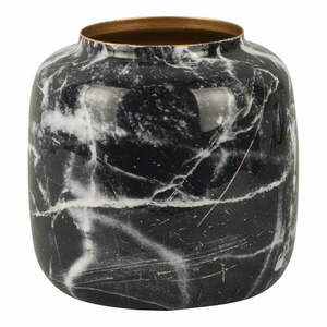 Czarno-biały żelazny wazon PT LIVING Marble, wys. 19, 5 cm obraz