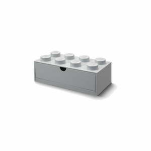 Szara szafka na biurko z szufladą Brick - LEGO® obraz