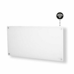 Mill Szklany grzejnik konwektorowy na ścianę z Wifi 900 W, biały obraz