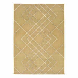 Żółty dywan zewnętrzny Universal Hibis Geo, 135x190 cm obraz
