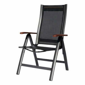 Czarny metalowy fotel ogrodowy Ass Comfort – Sun Garden obraz
