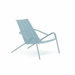 Niebieski metalowy fotel ogrodowy Fleole − Ezeis obraz