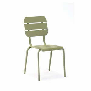 Zielone metalowe krzesła ogrodowe zestaw 4 szt. Alicante – Ezeis obraz