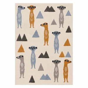 Antyalergiczny dywan dziecięcy 170x120 cm Funny Meerkat – Yellow Tipi obraz