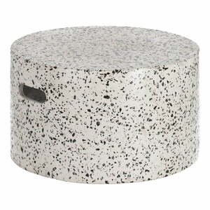 Biały betonowy stolik Kave Home Jenell, ⌀ 52 cm obraz