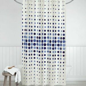 Zasłona prysznicowa Kropki niebieski, 180 x 200 cm obraz