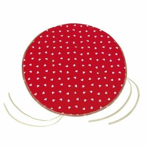 Bellatex Siedzisko Adéla gładkie okrągłe Serduszka, czerwony, 40 cm obraz