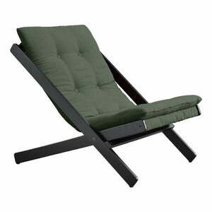 Fotel rozkładany Karup Design Boogie Black/Olive Green obraz