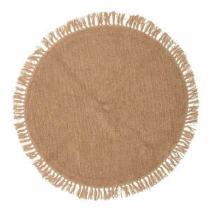 Okrągły wełniany dywan w naturalnym kolorze ø 110 cm Lenea − Bloomingville obraz